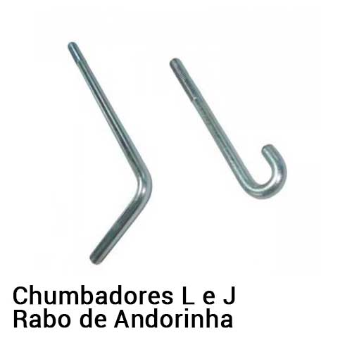 Chumbadores I e J rabo de andorinha