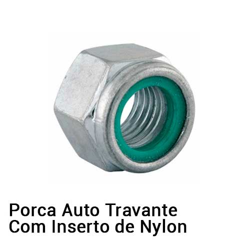 Porca auto travante com inserto de nylon